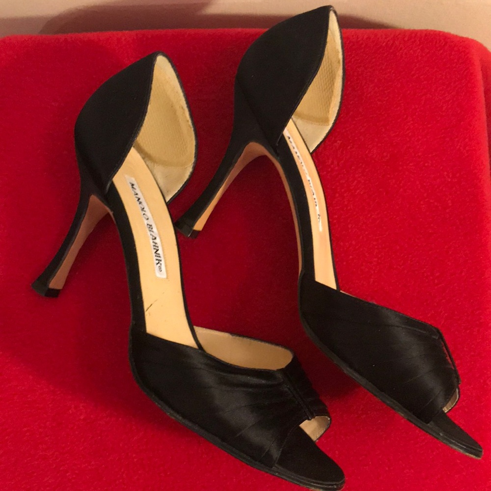 Manolo Blahnik Open Toe Heels - Picture 5 of 8